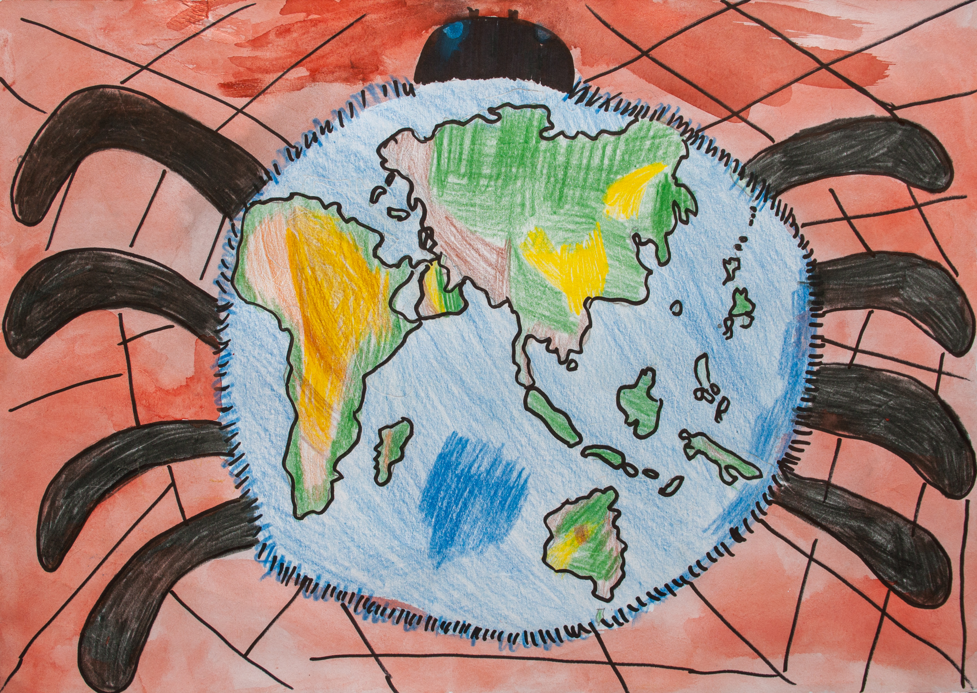 Children's map of the world